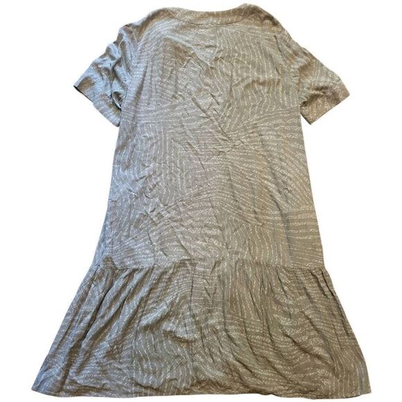 Chico's Dress Women's XL Green Embroidered V Neck Tiered Sundress Vacation - Picture 2 of 6